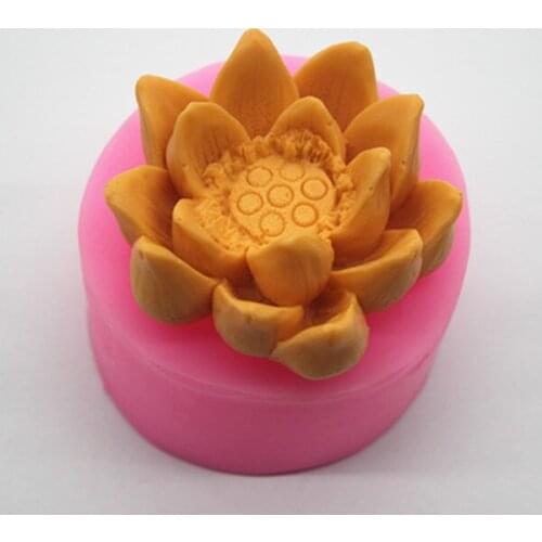Lotus Flower Shaped Chinese Style soap mold FondantMold,ResinClayChocolateCandySiliconeCake Mould,Fondant Cake Decorating Tools