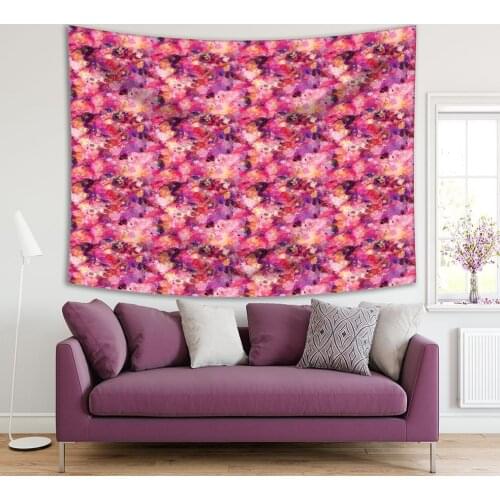 Tapestry Colorful Leaves under Sun Lights Summer Days Abstract Pattern Purple Yellow Foliage Printed