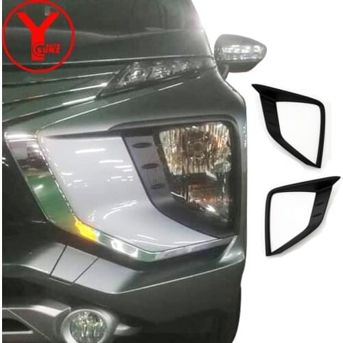 Chrome Front Lamp Cover Light Overlay Frame Trim Car Styling Accessories For Mitsubishi Xpander Ultimate 2017 2018 2019 YCSUNZ