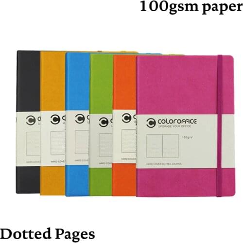 Classic A5 Dotted Notebook Dot Grid Journal Hard Cover 100gsm Travel Elastic Band Travel Planner Diary