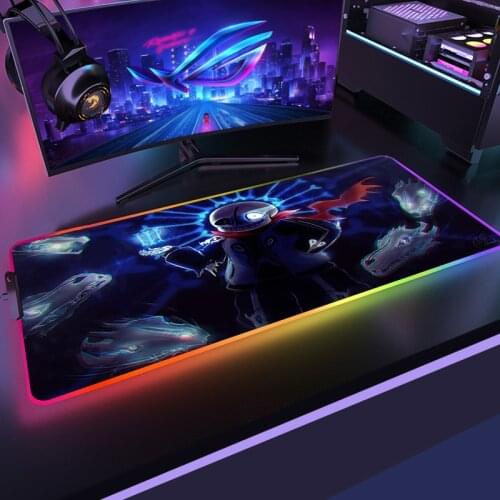Undertale Mouse Carpet RGB Pad Pc Gamer Complete Desk Mat Led Extended for Computer Gaming Setup Accessories Backlit Keyboard
