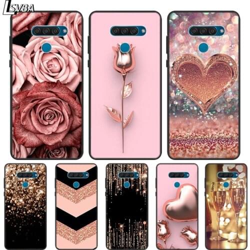 Love Rose Gold Style For LG K22 K71 K61 K51S K41S K30 K20 2019 Q60 V60 V50S V50 V40 V35 V30S V30 G8 G8S G8X ThinQ Phone Case