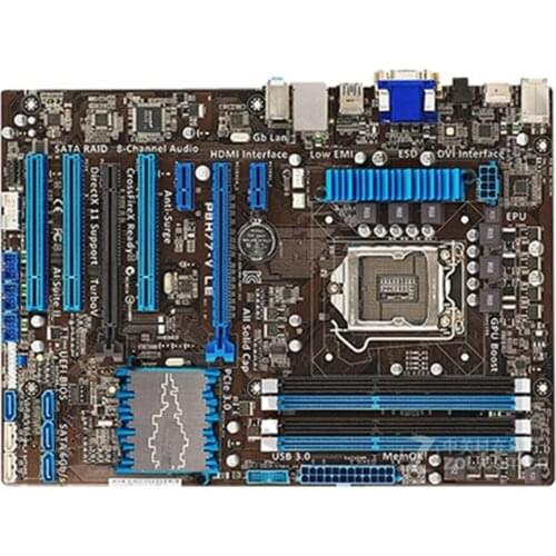 Used Motherboard For Asus P8H77-V LE Desktop Motherboard H77 Socket 1155 USB3.0 DDR3 32GB ATX On Sale