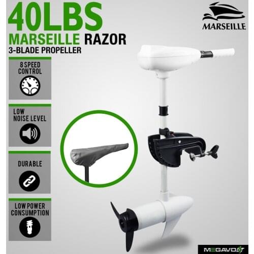 MARINE 40LBS ELECTRIC OUTBOARD TROLLING MOTOR WHITE For Salt Water