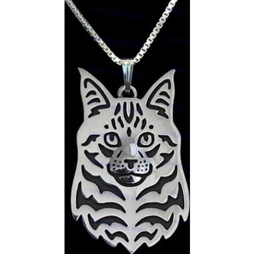 Cute cartoon Maine Coon Cat necklace New Fashion animal cat jewelry for women 12pcs/lot
