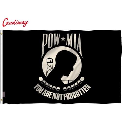90 x 150cm High Quality Polyester Military Memorial Pow Mia Flags USA Pow Memorial Banners Home Decor NN073