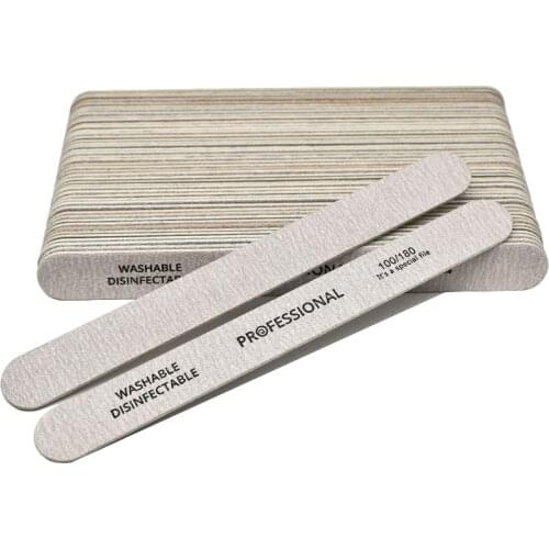 50pcs Wooden Nail Files 100/180 For Manicure UV Gel Polisher Block Buffer Nail Polish Files Pedicure Nail Tools Cuticle Remover