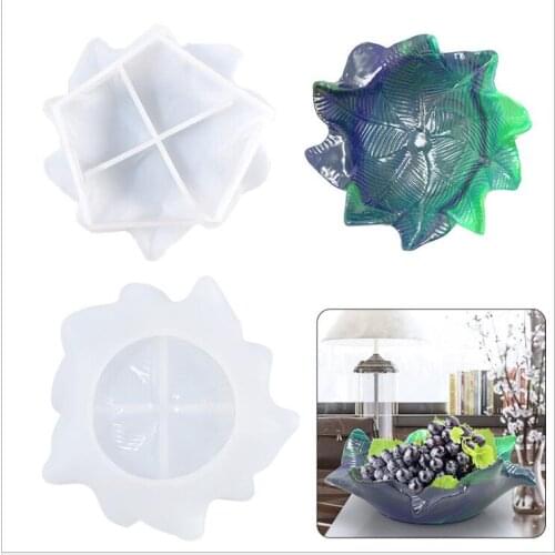 Transparent Silicone Mould Dried Flower Resin Decorative Craft DIY Leaf shape storage tray Mold epoxy resin molds for jewelry