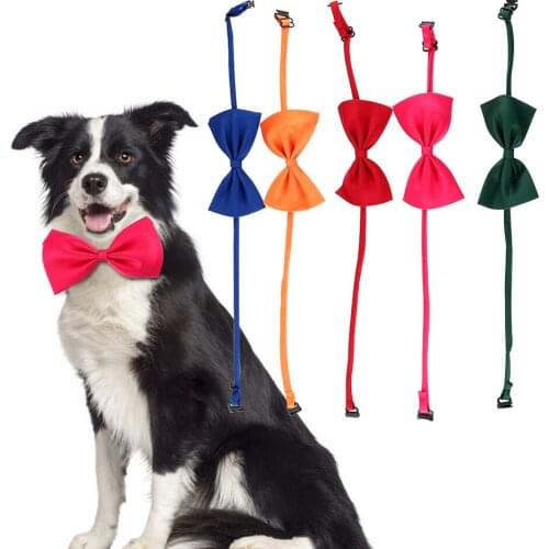 Puppy Pets Neck Tie Adjustable Neck Strap Cat Dog Grooming Accessories Necktie Clothes Pet Cat Dog Collar Bow Tie
