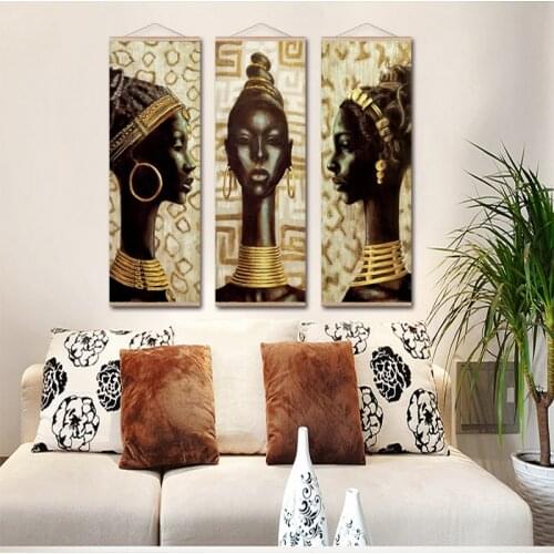 Modern Canvas Posters And Prints Scandinavian Wall Art Pictures African Nude Woman Oil Painting In Room Decoration With Frame