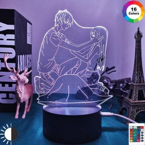 Led Night Light Fruits Basket for Bedroom Decor Gift Colorful Nightlight Anime 3d Lamp Fruits Basket
