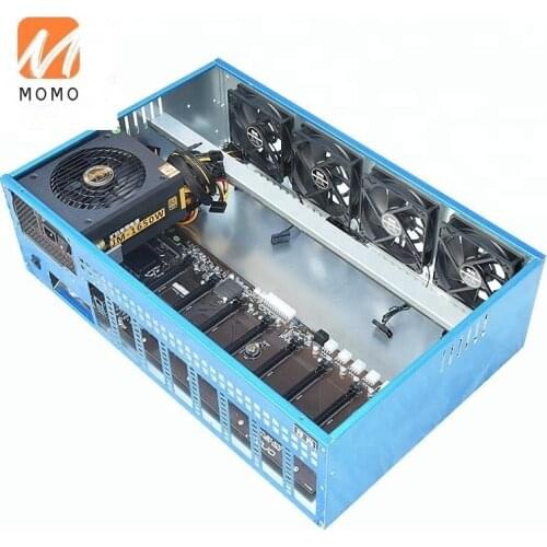 TZOEM GPU Miner rig Ethereum GPU Mining Rig Machine ETH With Server Case Power Supply Graphic Card Fan 8 PCIE Motherboard