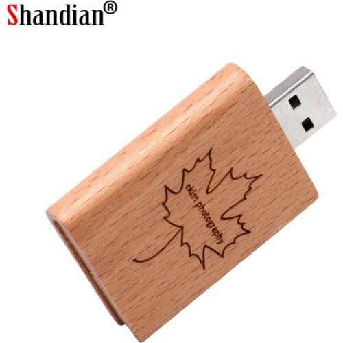 SHANGDIAN Maple wood book usb flash drive pen drive 4GB 8GB 16GB 32GB 64GB usb2.0 pendrive gift usb