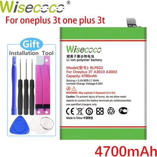 Wisecoco BLP633 4700mAh For OnePlus 3T A3010 1+ 3T In Stock High quality +Tracking number