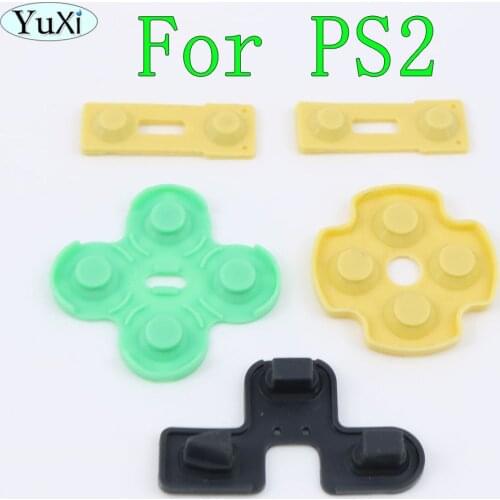 YuXi 1 Set Conductive Rubber Pads Silicone Buttons Contact Replacement For Sony Play Station 2 for PS2 controller