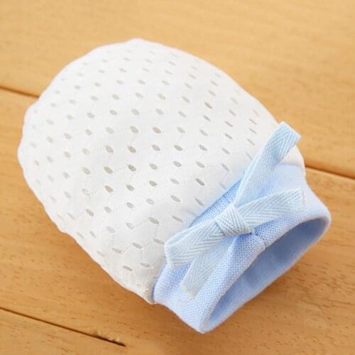 1 Pair Breathable Adjustable Drawstring Newborn Baby Soft Cotton Mittens Anti Scratch Protect Gloves