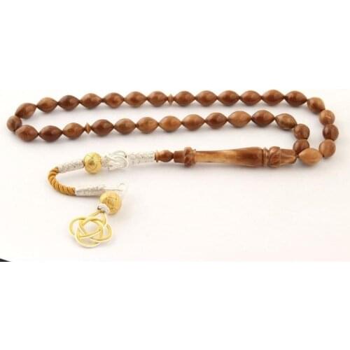 1000 Sterling Silver Handmade Rosary with Kazaz Tassel and Barley Cutting