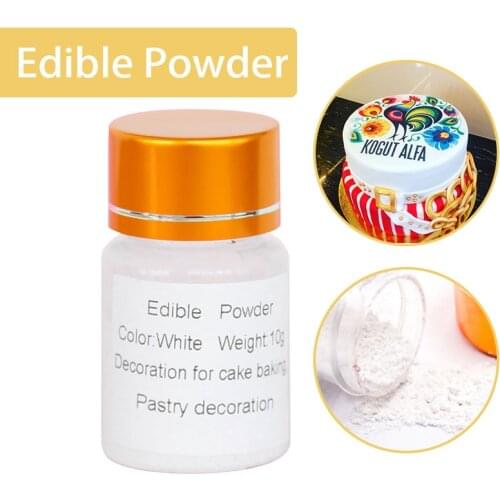 10g Edible Food Powder in Cake Decoration Baking Pastry Colorantes Comestibles Baking Ingredient White Color Edible Food Pigment