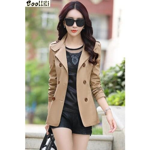 Boollili Casaco Feminino 2020 Short Trench Coat For Women Autumn Spring Womens Windbreaker Outwear Trench Female Abrigos