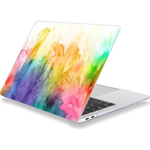 Abstract Hand Drawn Rainbow Lines Pattern Laptop Case For Apple MacBook Retina Air 12 13.3 New Pro 15.4 16 inch Cover shell