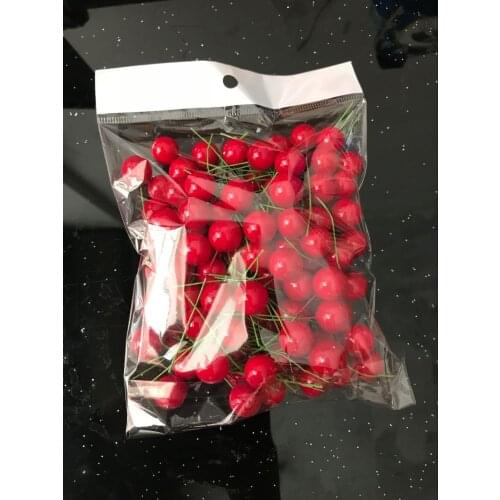 100PCS Cheap Red Silver Hybrid Flower Cherry Stamens Berries Bundle DIY Cake Christmas Wedding Gift Box Wreaths Craft Decoration