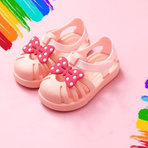 Disney childrens cartoon Minnie Mickey non-slip soft-soled summer sandals beach shoes boys and girls baby sandals