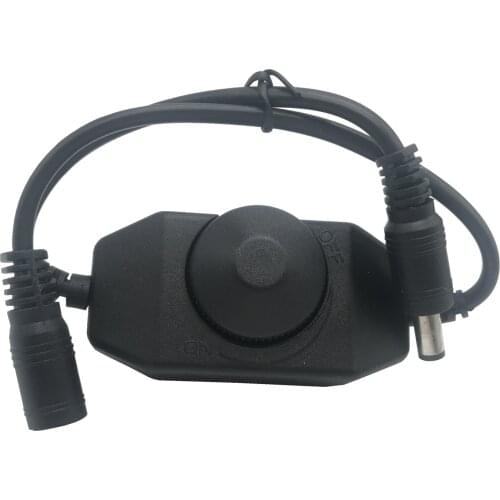 Dimmable Switch On Off with Female Male Power Cable 5.5x2.1mm DC Connector Jack Wire Switch 5V 12V 24V for CCTV LED Strip Light