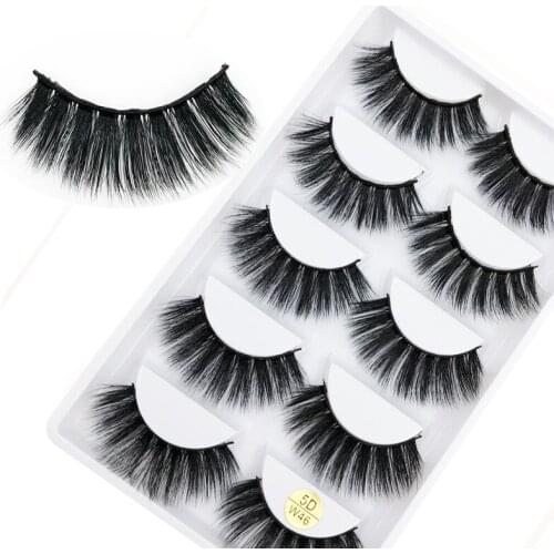 Flash Girl Flash girl new design 5D-W46 hot selling 5 pairs 5D mink false eyelashes