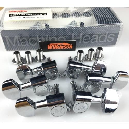 NEW wilkinson WJN-01 3R-3L Guitar Machine Heads Tuners WLS 3+3 Chrome Silver Tuning Pegs ( With packaging )
