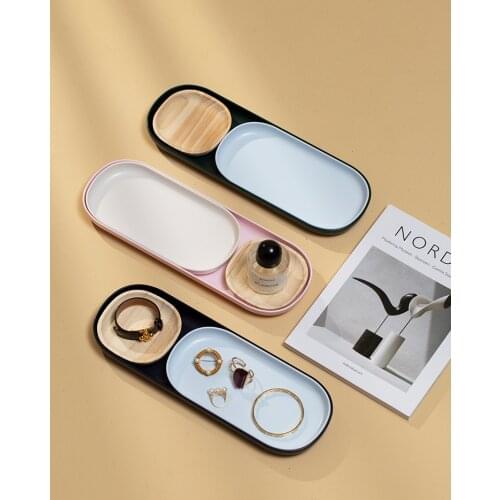 Nordic Style Creative Multi-purpose Storage Tray Cosmetic Organizer Desktop Storage Box Living Room Sundrie Storage Basket