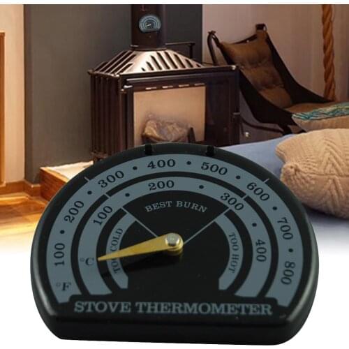 Magnetic Wooden Stove Thermometer Fireplace Stove Fan Meter Thermometer Stove Pipe Fan Thermometer