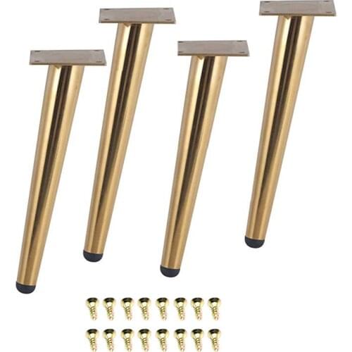 4Pcs/Set 15/20/25/30CM Furniture Table Legs Metal Tapered Sofa Cupboard Cabinet Couch Legs Feet Stool Chair Leg Feet