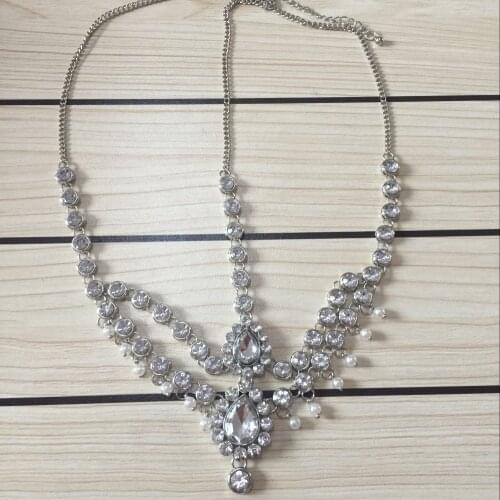 Fashion Handmade Kundan pearl stones hair chain head chain wedding bridal head Jewelry