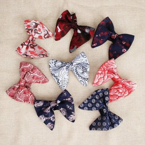 2019 Hot Sale Mens Fashion Big Suits Red Navy Bow Ties For Man Wedding Designer Paisley Floral Woven Bowknot Butterfly Tie