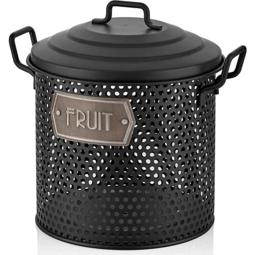 The Mia Fruit Storage Container-30x23x23 cm Black