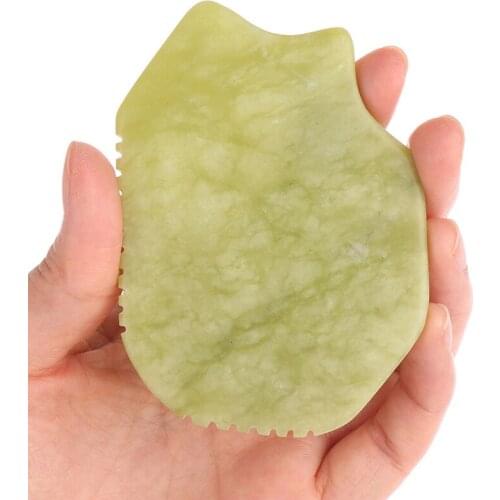 Natural Xiuyu Jade Scraper For Facial Massage Physical Beauty GuaSha