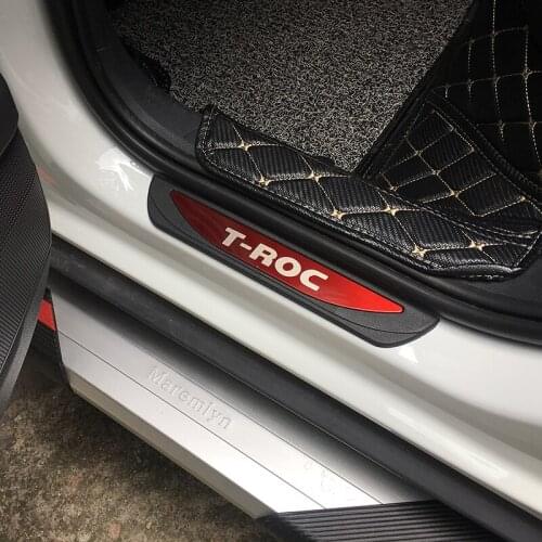 Stainless steel For T-ROC TROC T ROC 2017 2018 Scuff Plate Door Sill Guard Pedal Cover Trim Car Styling Accessories 4pcs