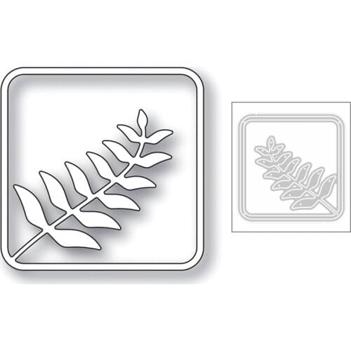 2020 New Plant Branch Leaf Embossing and Square Frame Metal Cutting Dies For Making Greeting Card Paper Scrapbooking No Stamps