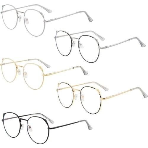 L93F Anti Blue Light Cute Round Cat Ears Eyeglasses Frame Computer Eye Protection Optical Glasses Unisex
