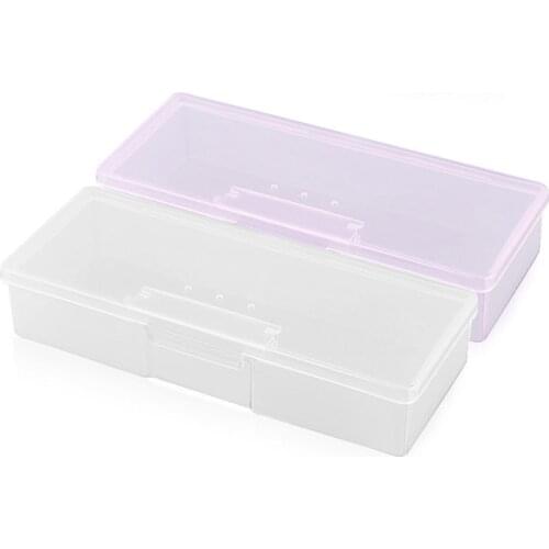 Stand Display Boxes OrganizerS Case Buffer Grinding Files Plastic Transparent Nail Nail Manicure Tools Art Equipment Storage Box