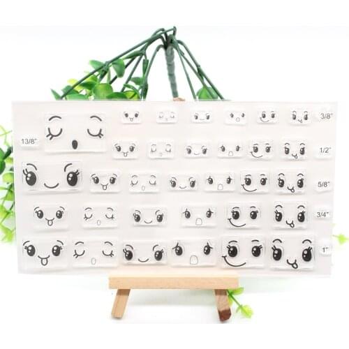 KSCRAFT Face Transparent Clear Silicone Stamps for DIY Scrapbooking/Card Making/Kids Crafts Fun Decoration Supplies