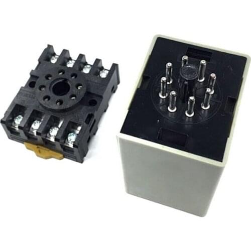 1PC AH3-3 110VAC Power On Delay Timer Time Relay 1S 3S 6S 10S 30S 60S 3M 6M 10M 30M 60M With PF083A Base