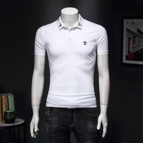 Mens Good Quality Business 2020 Summer New Casual Polo Shirts Embroidery Short Sleeve Shirt Larger Size 4xl 5XL E168