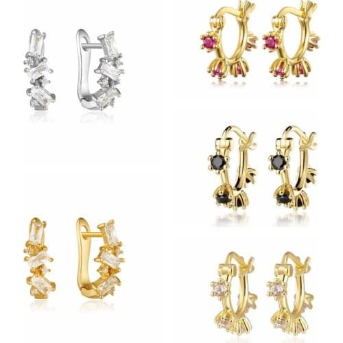 YUXINTOME 925 Silver Ear Buckle Tassel Pendant Earrings for Bohemian Women Crystal Hoop Earrings Birthday Engagement Jewelry