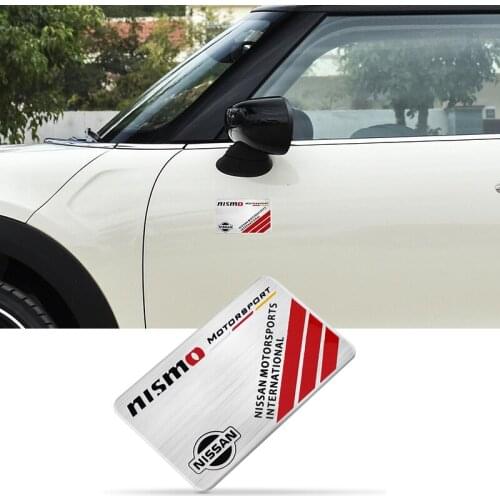 Car Styling 3D Metal Nismo Emblem Fender Trunk Sticker For Nissan 350Z 370Z 240SX Teana Tiida Xtrail Juke Rogue Altima Maxima