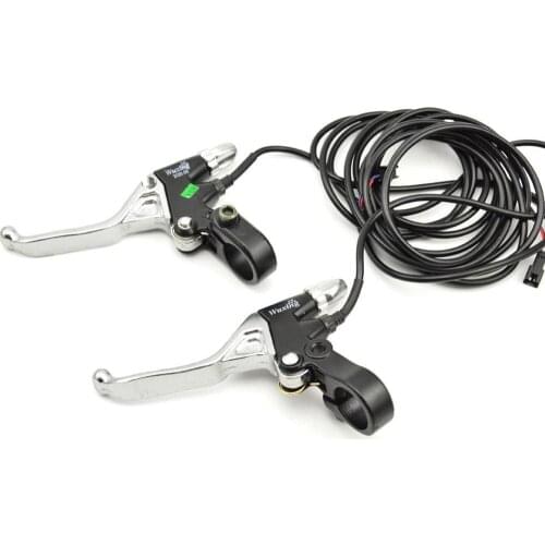1 Pair Electric Bicycle Brake Handle E-Bike Rear Brake Lever Cut Off Power Brake Lever Handle Grips Cycling Electric Bike Parts
