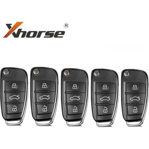 Xhorse XKA600EN for Audi A6L Q7 Style Universal Wire Remote Key 3 Buttons X003 Key Shell for VVDI Key Tool/VVDI2 5pcs/lot