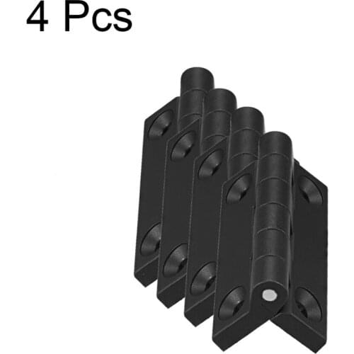 UXCELL High Quality 4Pcs M8 Cabinet Gate Closet Door 102mm Length ABS Nylon in Black Hinge for Home Door or Tool Box, Cabinet