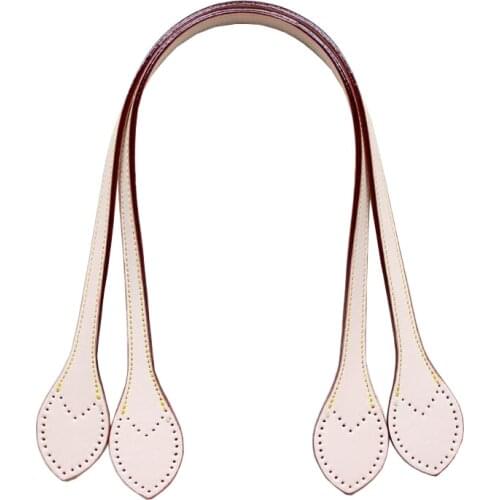 1Pair Genuine Leather Handles Durable Shoulder Bags Detachable Belt Women Handle Strap DIY Handmade Replacement Handbag Straps