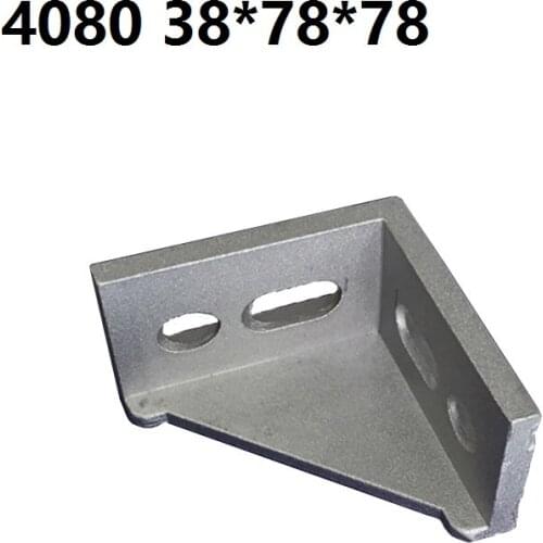 1Pcs 4080 38x78x78mm European Corner Fitting Angle Aluminum 40 X 80 L Connector Bracket Fastener Industrial Aluminum Profile